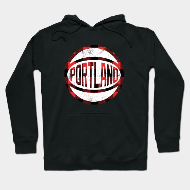 Portland Retro Ball - Lumberjack White 2 Hoodie by KFig21